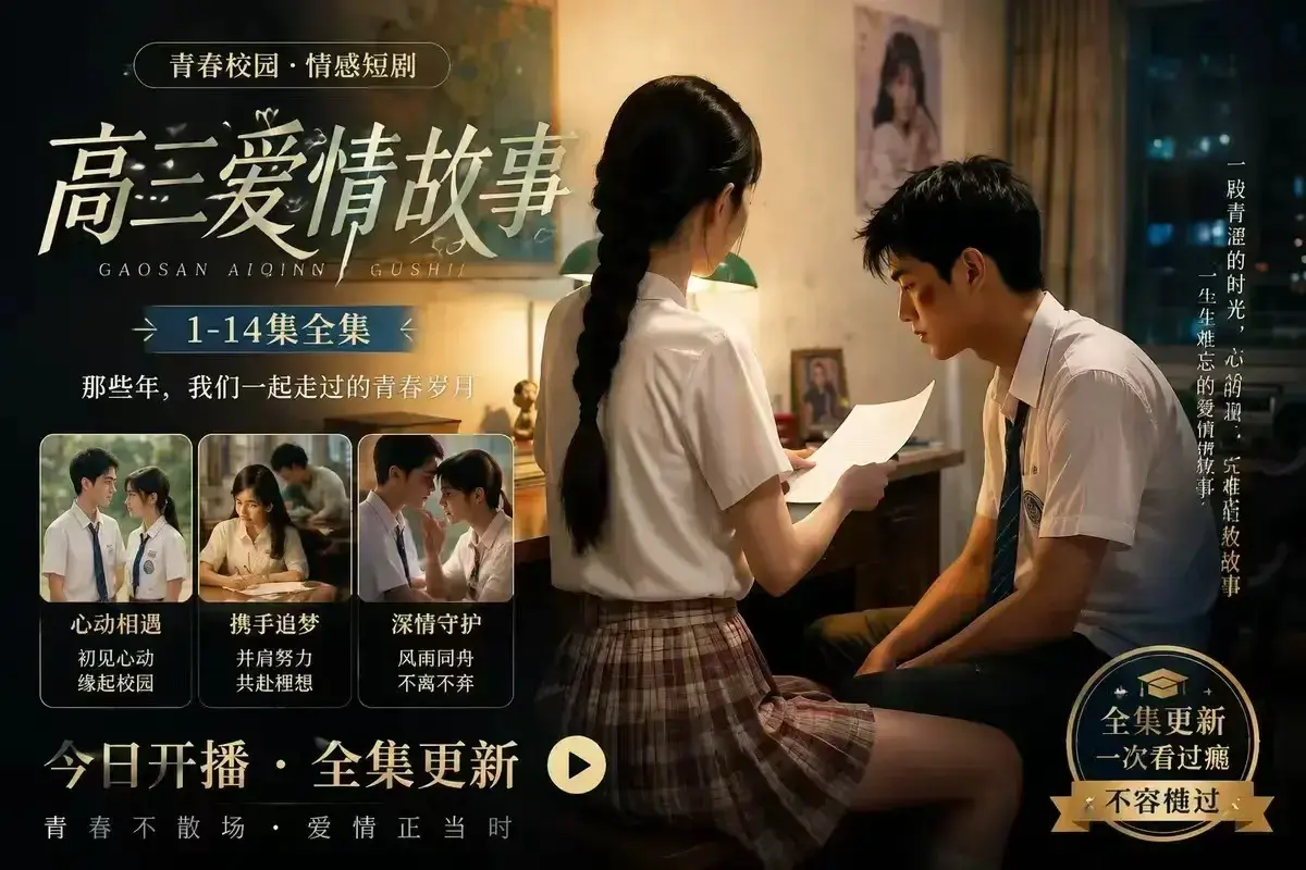 AI短剧《B中爱情故事》未删减完整版-高三误会篇-4KHDR高清画质-百度网盘资源下载